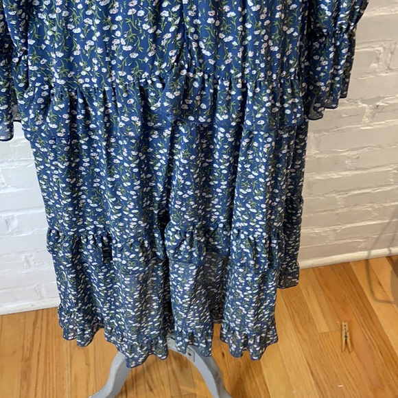 Shareen Collection Bohemian Blue Floral Maxi Dress Womens Size 6 - Picture 10 of 10